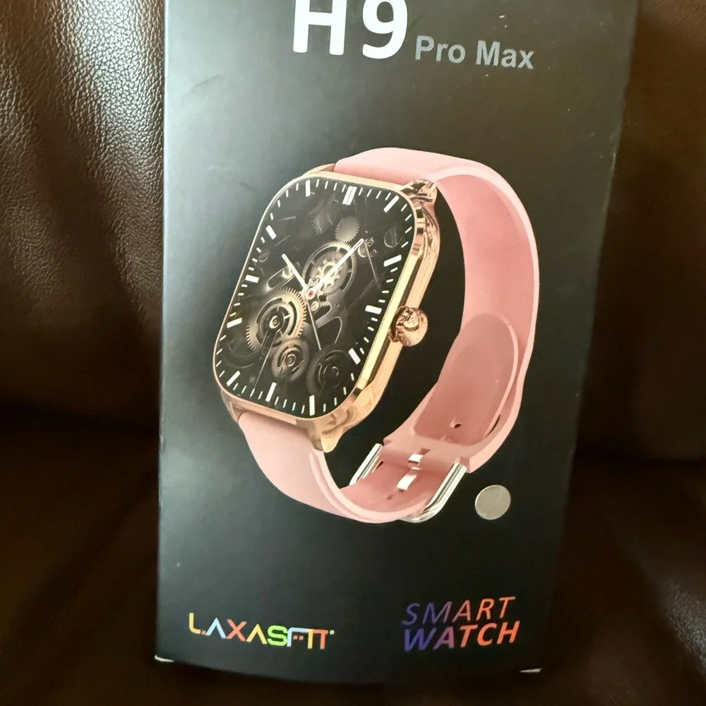 Laxasfit H9 Pro Max Gray Smart Watch w/band and charger - NIB